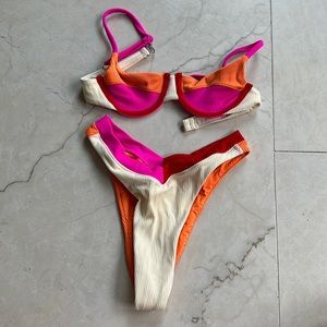 Oneone swimwear color block bikini
